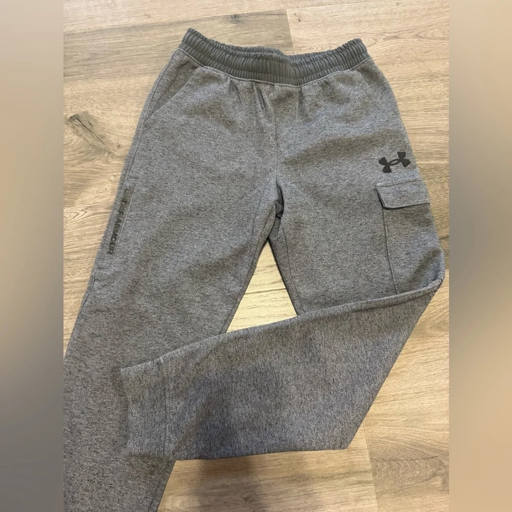 Boys Under Armour Charcoal Joggers